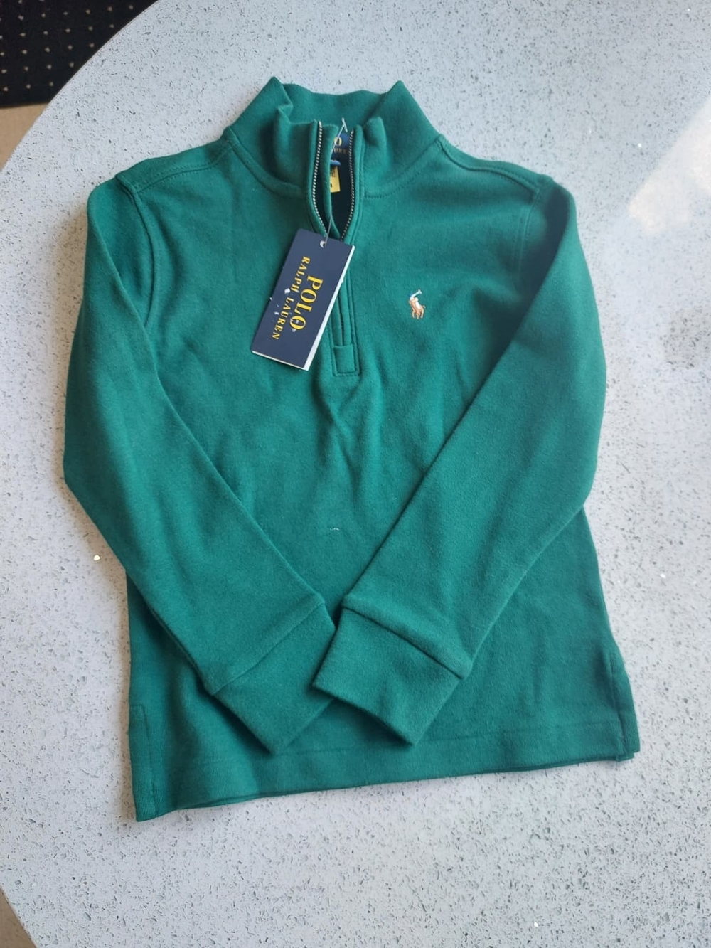 Polo Ralph Lauren Green Quarter-Zip Sweatshirt